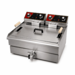 CS Euro Commercial Deep Fat Fryer 14L 5kW Single Tank Drain Tap KEF-301V