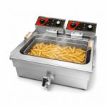 CS Euro Commercial Deep Fat Fryer 14L 5kW Single Tank Drain Tap KEF-301V