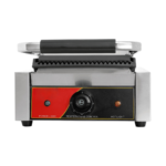 CS Euro Single Panini Grill Ribbed Plates 1.8kW Contact Grill KEG-811A