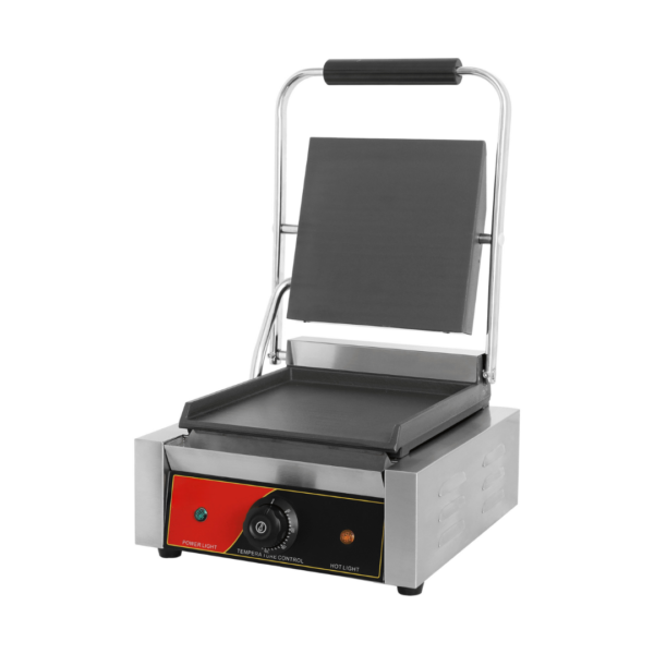CS Euro Single Panini Grill Smooth Plates 1.8kW Contact Grill KEG-811B