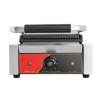 CS Euro Single Panini Grill Ribbed Top Flat Bottom 1.8kW KEG-811C