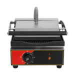 CS Euro Premium Single Panini Grill Ribbed Enamelled Plates 1.8kW KEG-811NA