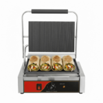 CS Euro Extra Large Panini Grill Ribbed Top Flat Bottom 2.2kW KEG-812C