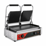 CS Euro Twin Panini Grill Smooth Plates 3.6kW Dual Zone KEG-813B
