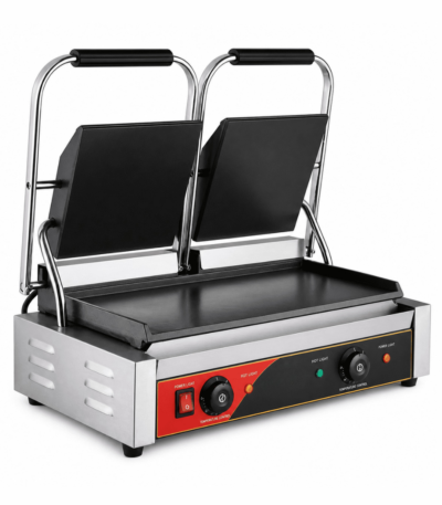 CS Euro Twin Panini Grill Smooth Plates 3.6kW Dual Zone KEG-813B