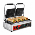 CS Euro Twin Panini Grill Smooth Plates 3.6kW Dual Zone KEG-813B