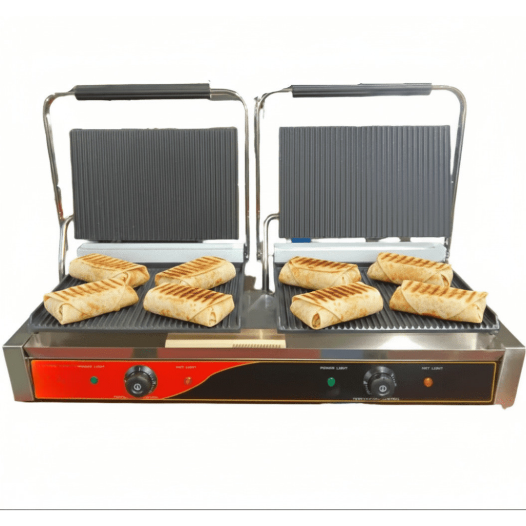 CS Euro Heavy Duty Twin XL Panini Contact grill Ribbed 4.4kW Dual Zone KEG-816A CS Euro Heavy Duty Twin XL Panini Contact grill Ribbed 4.4kW Dual Zone KEG-816A