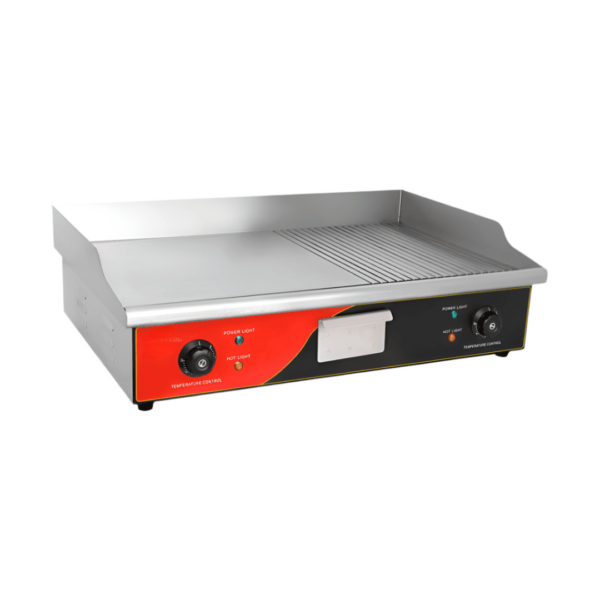 CS Euro Electric Griddle 730mm Smooth Ribbed Plate 4.4kW KEG-822