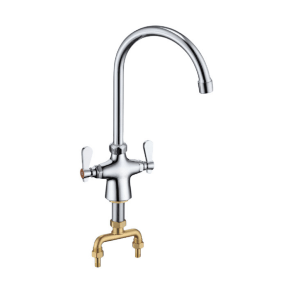 CS Euro Commercial Basin Mixer Tap 4" Centres Double Lever KF1108C-2A-TU03