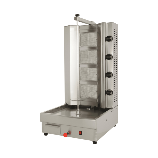 CS Euro Commercial 4 Burner Gas Kebab Machine Movable body