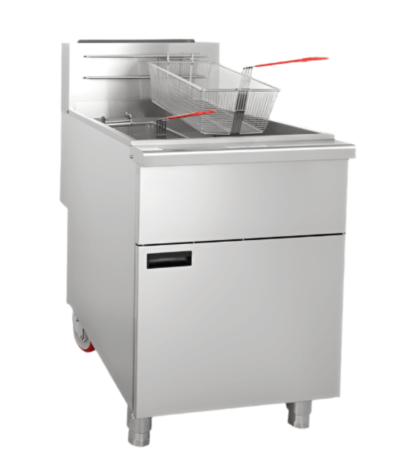 CS Euro Twin Basket Professional Free standing Deep Fat Fryer Gas Single tank 50 litres 45kW KGK5G
