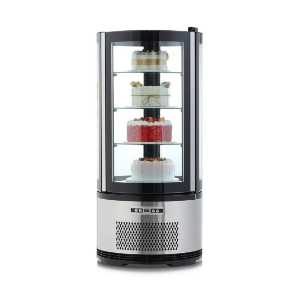 CS Euro Commercial Round Display Fridge 100L 4 Shelf Panoramic KR-100R-1