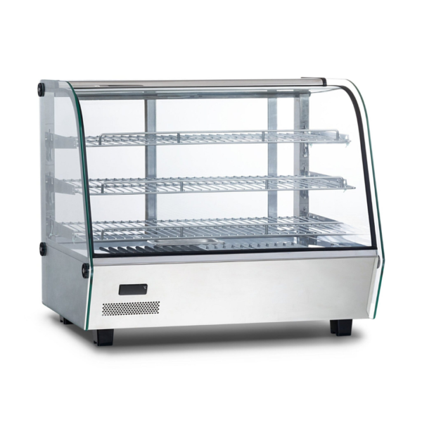 CS Euro Commercial Heated Display Warmer 160L 3 Shelf Stainless Steel KR-160L