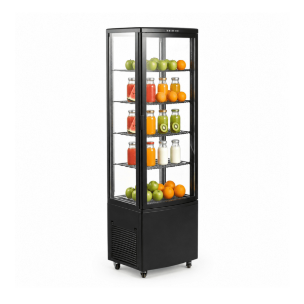 CS Euro Commercial Display Cooler 4 Shelf 215L Black KR-215L