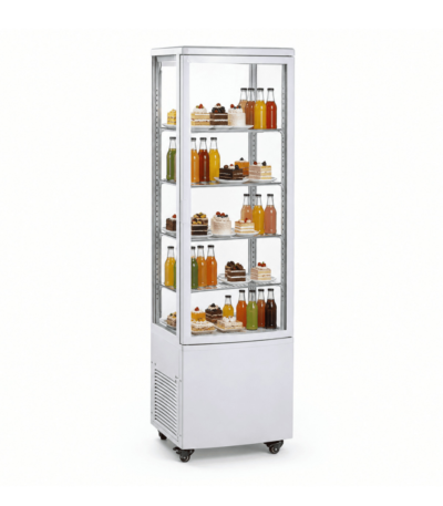 CS Euro Commercial Display Cooler 4 Shelf 215L White KR-215L