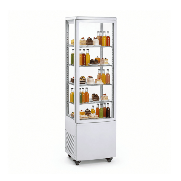 CS Euro Commercial Display Cooler 4 Shelf 215L White KR-215L