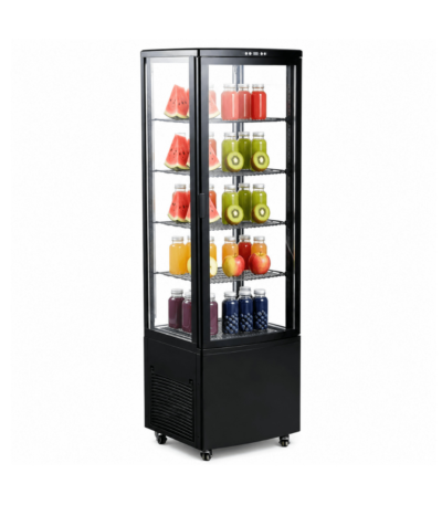 CS Euro Commercial Display Cooler 4 Shelf 235L Black KR-235L