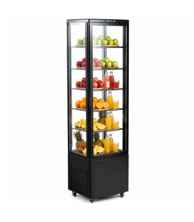 CS Euro Commercial Display Cooler 5 Shelf 270L Black KR-280L