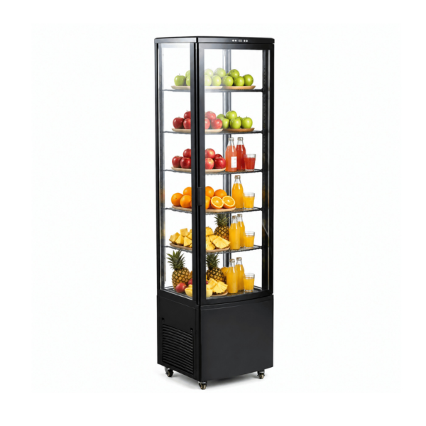 CS Euro Commercial Display Cooler 5 Shelf 270L Black KR-280L