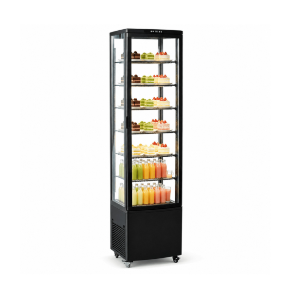 CS Euro Commercial Display Cooler 6 Shelf 280L Black KR-290L