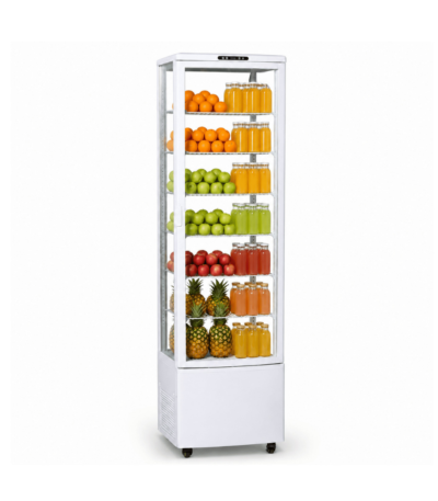CS Euro Commercial Display Cooler 6 Shelf 280L White KR-290L