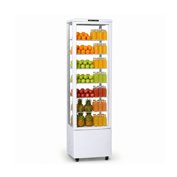 CS Euro Commercial Display Cooler 6 Shelf 280L White KR-290L