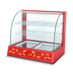 CS Euro Curved Glass Hot Food Display Warmer 2 Tier KR-2P