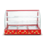CS Euro Curved Glass Hot Food Display Warmer 3 Tier KR-3P