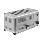 CS Euro Commercial Electric 6 Slice Toaster stainless steel