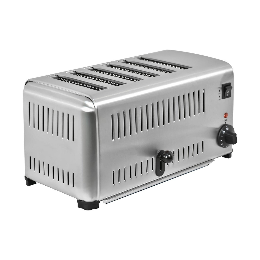 CS Euro Commercial Electric 6 Slice Toaster stainless steel CS Euro Commercial Electric 6 Slice Toaster stainless steel