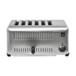 CS Euro Commercial Electric 6 Slice Toaster stainless steel