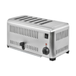 CS Euro Commercial Electric 6 Slice Toaster stainless steel