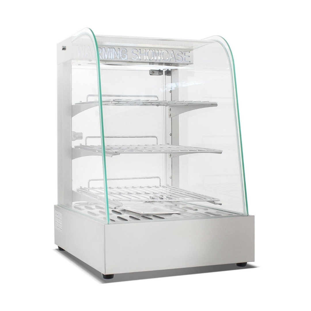CS Euro Commercial Heated showcase food warmer 370mm Width Countertop KR701 CS Euro Commercial Heated showcase food warmer 370mm Width Countertop KR701