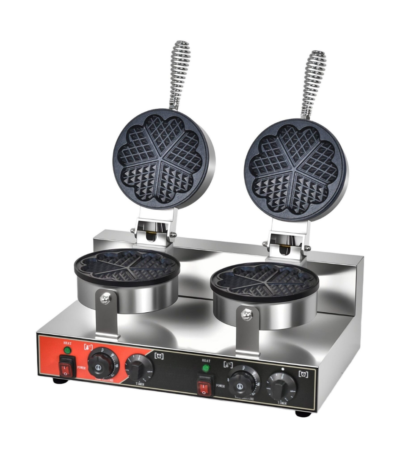 CS Euro Double Plate Heart Waffle Maker 10 Heart 2.4kW KR-HW10