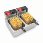 CS Euro Commercial Fryer Double Electric 2x6 litre 5kW Countertop