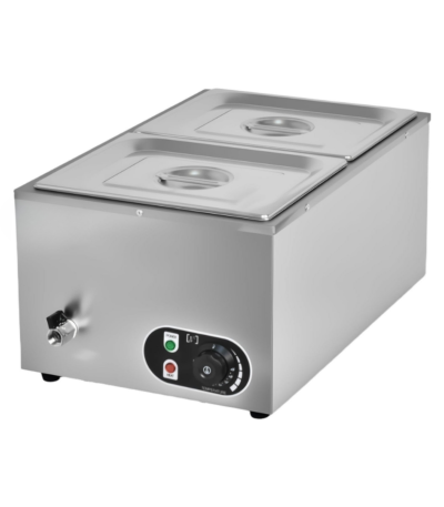 CS Euro Electric Bain Marie 2 x GN1/2 Pans with Tap KRB2V