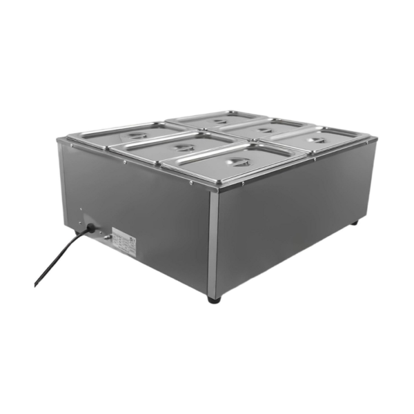 CS Euro Electric Bain Marie 6x GN 1/3 Pans and Lids Countertop KRB6V