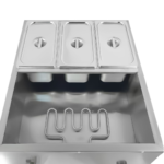 CS Euro Electric Bain Marie 6x GN 1/3 Pans and Lids Countertop KRB6V