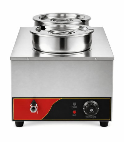 CS Euro Countertop Twin Pot Bain Marie 2 x 7L with Drain Tap KRBM2