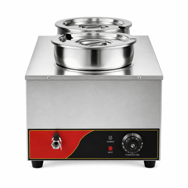 CS Euro Countertop Twin Pot Bain Marie 2 x 7L with Drain Tap KRBM2