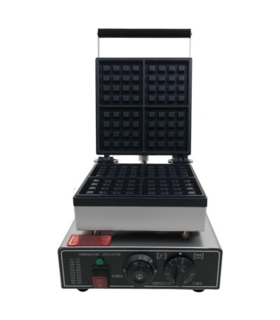 CS Euro Square Waffle Maker 4 Waffle 1600W Belgian Countertop KRW-4