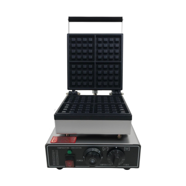 CS Euro Square Waffle Maker 4 Waffle 1600W Belgian Countertop KRW-4