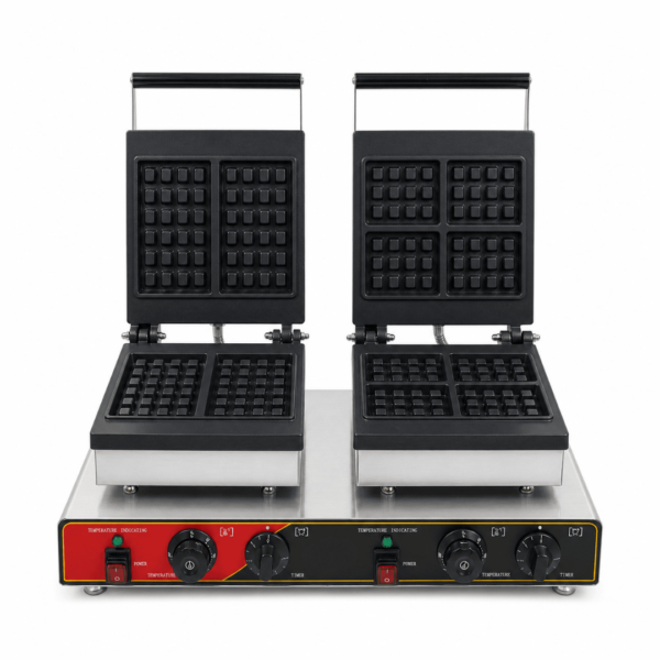 CS Euro Square Waffle Maker 2 Plate 6 Waffle 3.5kW KRW-6