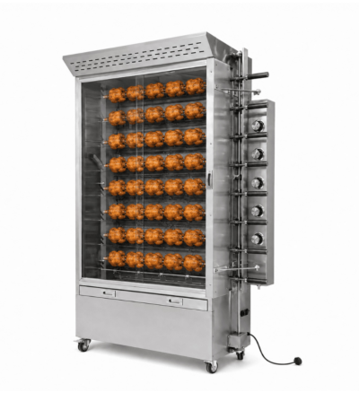 CS Euro Gas Chicken Rotisserie Cabinet Oven 8 Spit 40 Chickens KY8B