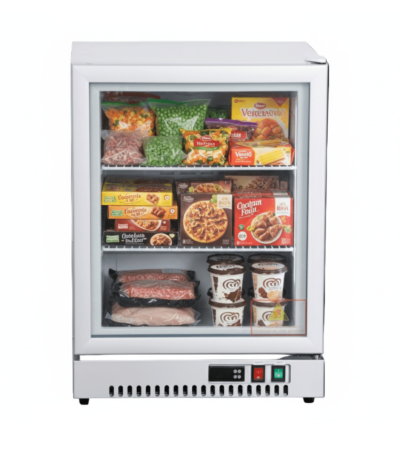 CS Euro Countertop Display Freezer 80L Glass Door White LD80