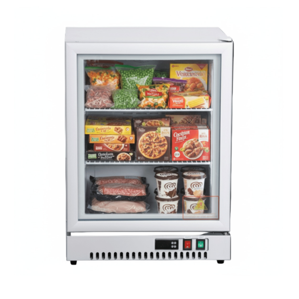 CS Euro Countertop Display Freezer 80L Glass Door White LD80