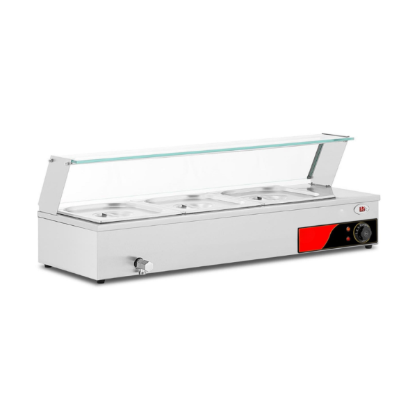 CS Euro Glass Display Bain Marie 3 x GN1/2 960mm with Drain Tap M203