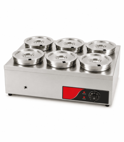 CS Euro Round Pot Bain Marie 6 x 7L Countertop M867