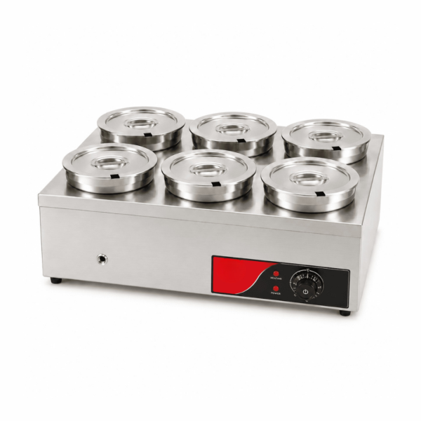 CS Euro Round Pot Bain Marie 6 x 7L Countertop M867