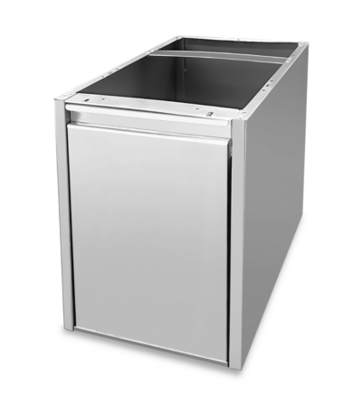 CS Euro Commercial Waste Bin Soft Close 560x400x555mm Stainless Steel MER46